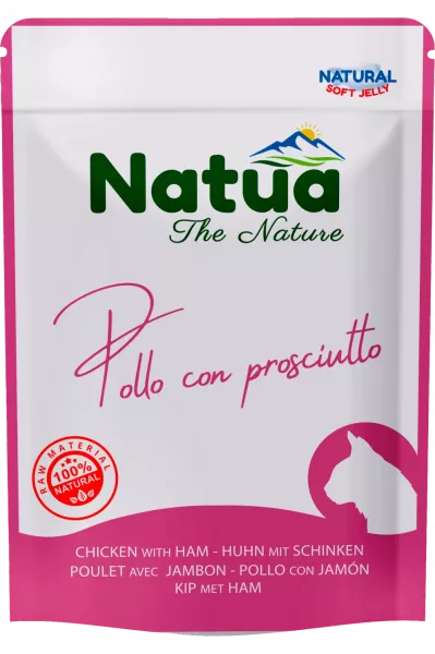 Natua Cat Hühnchen mit Schinken 24x70 g