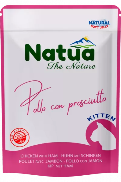 Natua Kitten Hühnchen mit Schinken 24x70 g