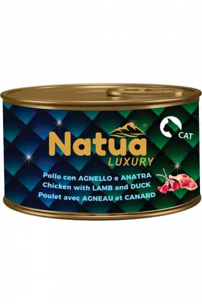 Natua Gelee Katzenfutter Hühnchen mit Lamm und Ente  24 x 85 g