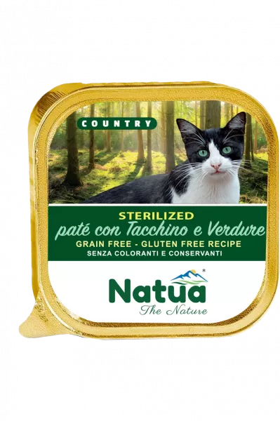 Natua Cat Country kastriert (sterilisiert)  Schinken 34 x 100 g